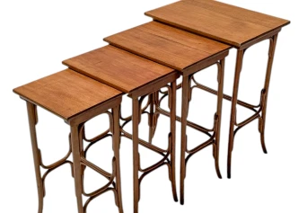 Vienna Secession Bentwood Nesting Tables by Michael Thonet for Thonet, 1900s